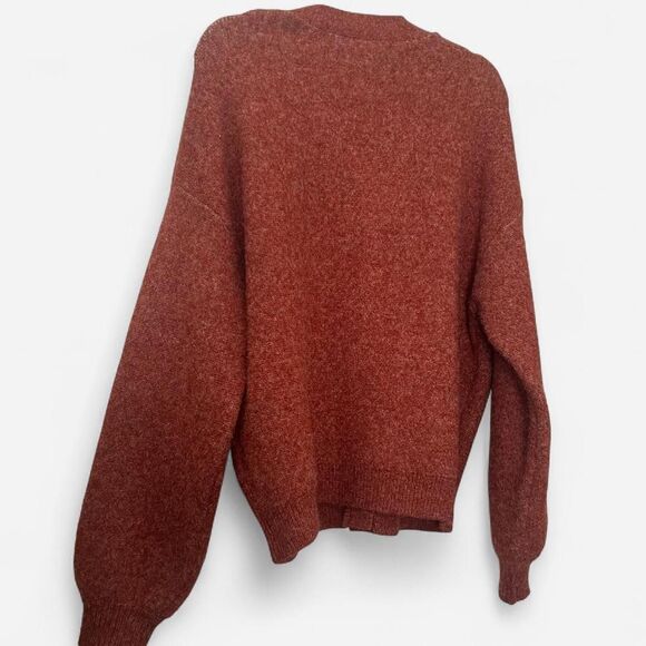 Ascot & Hart Palm Graphic Rust Cardigan – Indie Coastal Cowgirl Knit (M) 🌴 - Picture 6 of 7